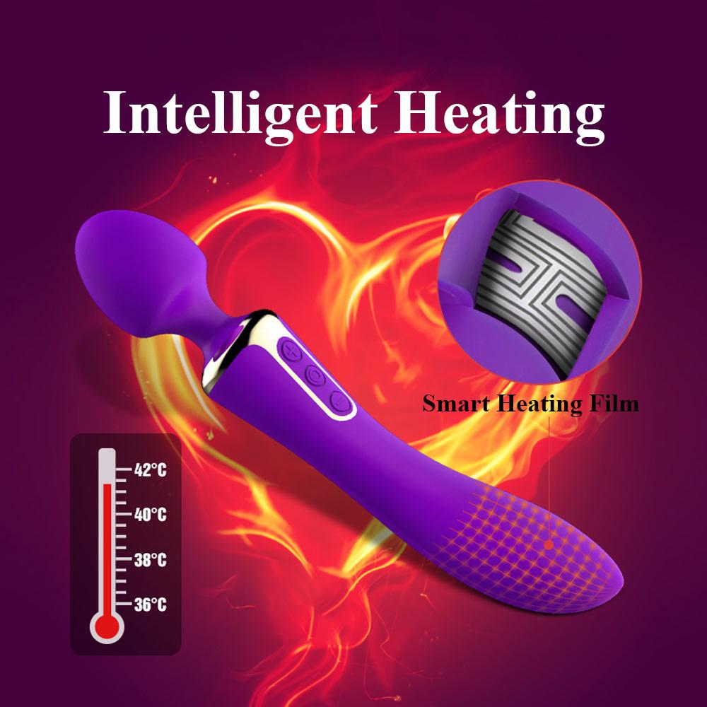 Dual Vibrators Power Strong Mult Speed Massager Wand Rechargeable Waterproof adult sex toys